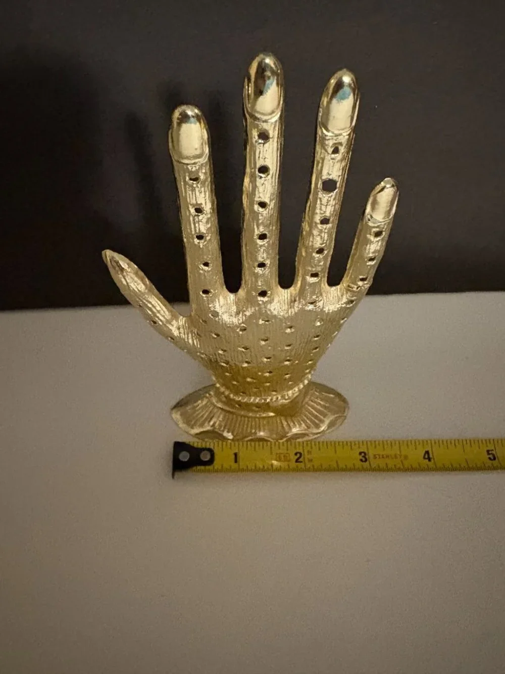 Vintage Torino Brass Hand Earring Holder 6